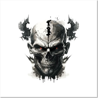 Skull Wild Life Painting Dark Character Spirit Posters and Art